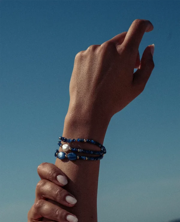 Bracelet cyanite, keishi & gold filled – Image 4