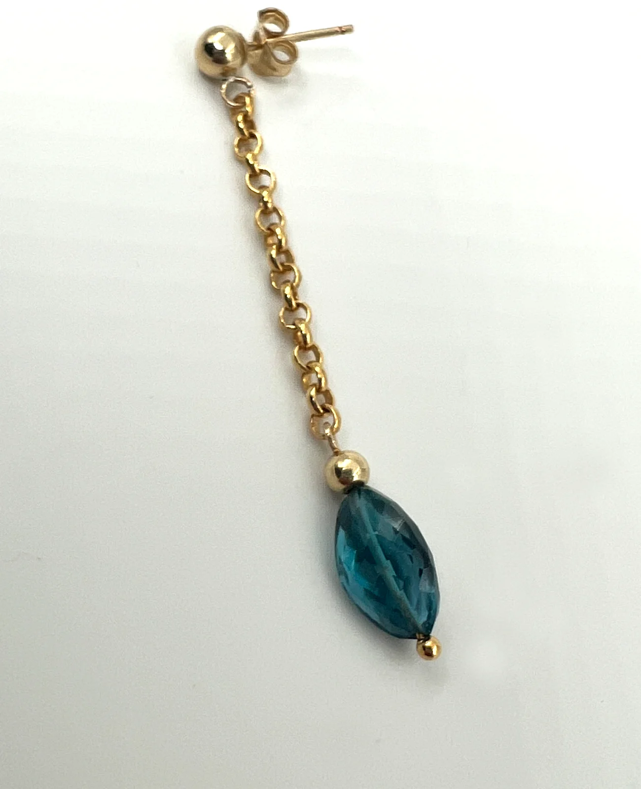 Boucles d'oreilles topaze et gold filled
