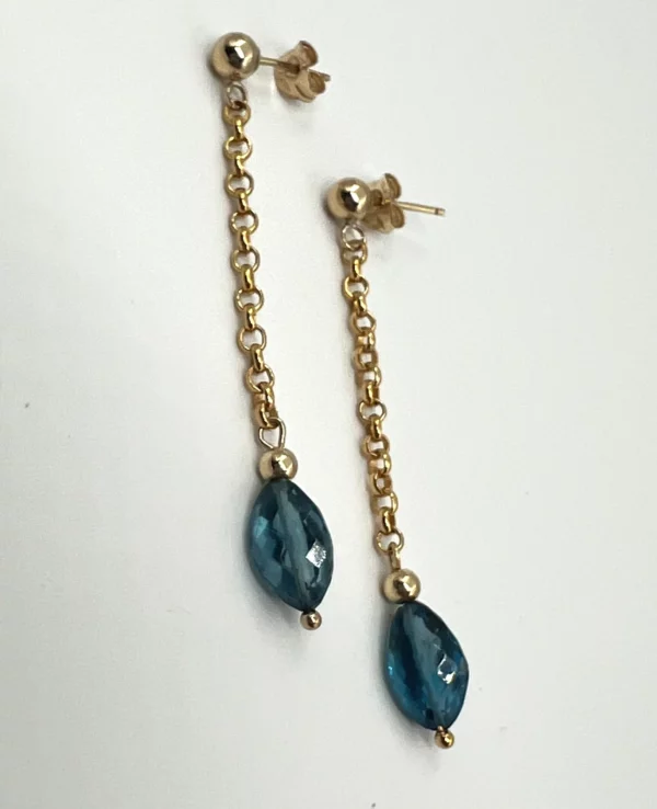 Boucles d'oreilles topaze et gold filled